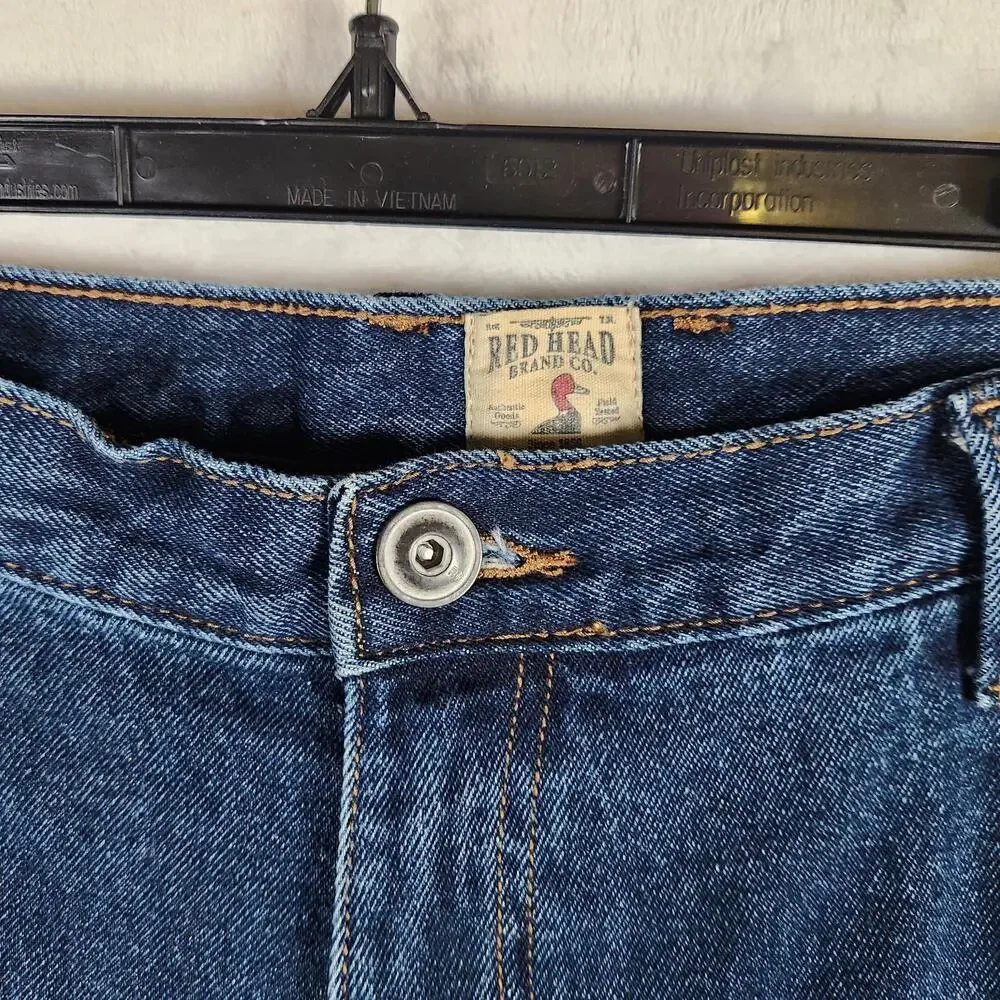 Red Head Brand Flannel Lined Jeans Blue‎ Size 40x30 Cotton